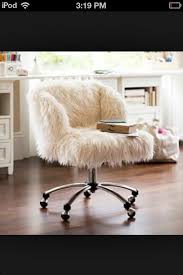 Looking to redesign your home office or upgrade your seating situation at work? White Fluffy Desk Chair Cute For Any Girl Bedroom Office Chair Makeover Cool Desk Chairs Chair Makeover