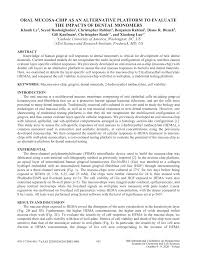 PDF) Oral Mucosa-chip As an Alternative Platform to Evaluate the Impacts of  Dental Monomers