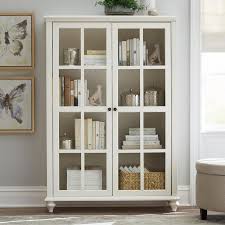 Home Decorators Collection 60 In Polar White Wood 4 Shelf Standard Bookcase With Adjustable Shelves 9787300410 The Home Depot Bookcase With Glass Doors Glass Cabinet Doors Easy Home Decor