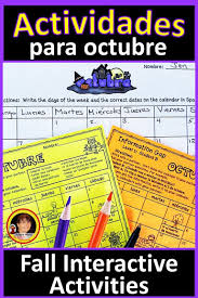 Spanish Fall Interactive Activities Interactive Activities School Calendar High School Calendar