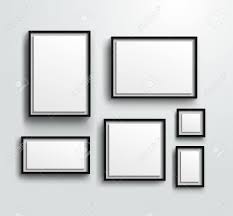As full service picture framing shop we offer any custom size picture frames, print and frame, frame and. Blank Photo Frames On The Wall Design For A Modern Interior Royalty Free Cliparts Vectors And Stock Illustration Image 109925126
