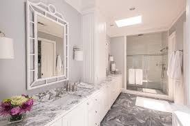 White And Grey Marble Bathroom Countertops Transitional Bathroom Grey Marble Bathroom Marble Countertops Bathroom Gray Bathroom Accessories