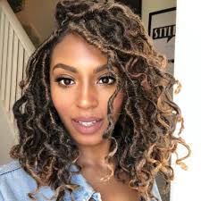 Black And Blonde Faux Locs Bob Bob Bey Blonde Bronde Boho Goddess Locs Faux Locs Hairstyles Locs Hairstyles Natural Hair Styles
