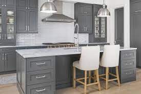 Grey kitchen cabinets with white marble countertops. 33 Sophisticated Gray Kitchen Ideas Chic Gray Kitchens
