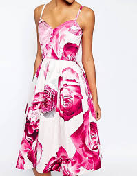 Acquista vestiti e abiti da donna online delle marche più trendy, disponibili in una varietà di stili. Asos Vestito Midi Da Cerimonia A Fascia Rosa Acceso Floreale Asos
