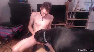 Gay slave wants to taste dog cock in a hot video