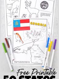 Georgia state flag symbols coloring page list of wikipedia cypress tree pages free snow globe sheets meriwer. Us States Coloring Pages 123 Homeschool 4 Me
