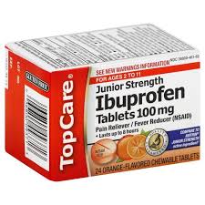 Topcare Junior Strength Ibuprofen 100mg Tablets Orange