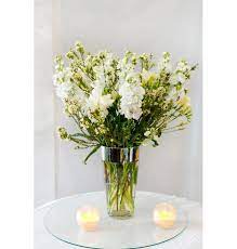 Download the perfect bouquet of flowers pictures. White Stock Flower Bouquet By Riverside Kello Floral
