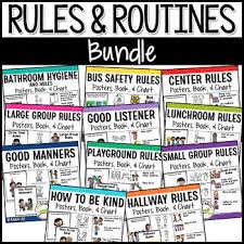 Classroom School Rules Bundle Positive Behavior Management