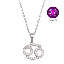 5 out of 5 stars. Wholesale Sterling Silver 925 Rhodium Plated Cancer Cz Zodiac Sign Necklace