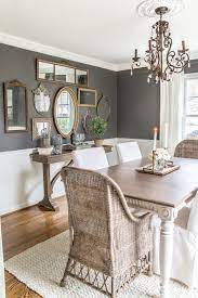 A Couple Of Tricks For Hanging The Perfect Mirror Gallery Wall Plus Ideas For A Modern Farmhouse Dining Room Farmhouse Dining Rooms Decor Eclectic Dining Room