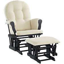Angel Line Windsor Glider And Ottoman Black Finish And Beige Cushions Walmart Com Glider And Ottoman Ottoman Cushion Beige Cushions