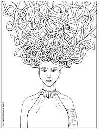 Medusa in the throne room. Coloring Pages Gallery Short Leg Studio