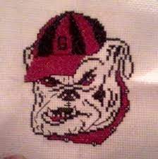 A place for sharing cross stitch patterns and for people who love stitching. Go Uga A Bulldog I Cross Stitched I Personalize It With A Name Or Saying Above Or Beneath The Picture Cross Stitching Cross Stitch Patterns Stitch Patterns