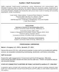free 9+ sample staff accountant resume