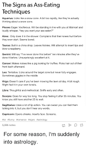 Cancer season means ~emotions~, aka a few tears and all the deep feels. The Signs As Ass Eating Lechniques Aquarius Licks Like A Snow Cone A Bit Too Rapidly Like They Re Actually Thinking About A Snow Cone Pisces Eager Vociferous Will Be Standing In Line With