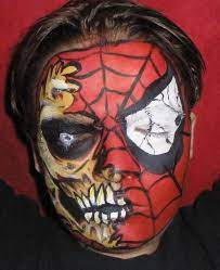 Zombie Spiderman Face Paint By Dragonhuntr On Deviantart Spiderman Face Face Painting Halloween Zombie Face Paint