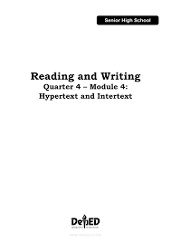 Evie emmerich it in just one of my personal favorite pdf. Reading And Writing Skills Quarter 4 Module 4 Hypertext And Intertext Shs Modules