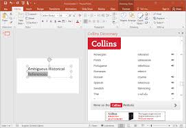 Dictionary Thesaurus And Translation Add In For Office