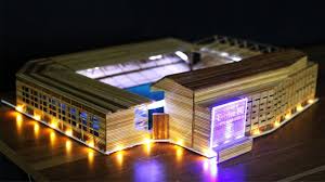 The models of the stadiums of the best clubs in the world are made by hand by a team of the best modelers, designers, glassmakers and carpenters with a great attention to detail. The Goodison Park Stadium Of Everton Fc Model Fobird