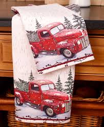 Vintage Country Kitchen Collection Christmas Red Truck Red Truck Decor Vintage Country