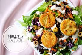 Salade Crousti Moelleuse De Polenta Aux Olives Tramier Vegan Vegetarien Sans Gluten Sans Lactose Recettes De Cuisine Cuisine Vegetarienne Repas