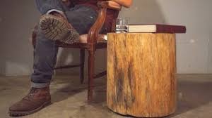 Fabulous natural shape in this 40 million year old super smooth petrified wood log side table. Diy Floating Log End Table Modern Builds Ep 4 Youtube