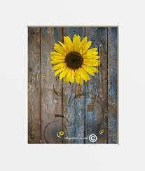 Love this idea of a chalkboard in the great room. Rustic Sunflowers Farmhouse Home Decor Wall Art Country Etsy