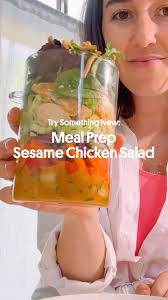 Try meal prepping Sesame Chicken Salad Jars topped with crumbled Gimme  Roasted Seaweed Snacks. Pack the jars and have a high-protein superfood  salad wherever your day takes you!