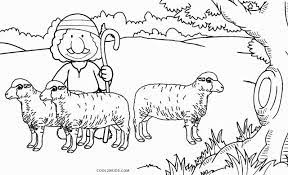 Shepherd and sheep coloring page. Free Printable Sheep Face Coloring Pages For Kids