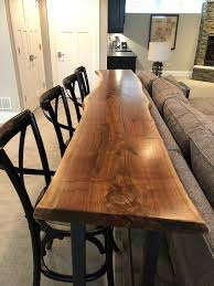 Live Edge Bar Table Black Walnut Home Bar Top Etsy Dark Furniture Living Room Home Bar Table Dark Living Rooms