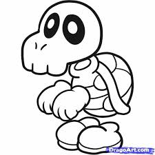 Done Paper Mario Dry Bones Super Mario Coloring Pages Mario Coloring Pages Coloring Pages