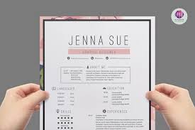 Floral Resume Package Creative Cv Template Cv Creativo Plantilla Carta De Presentacion