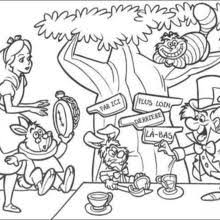 Alice in wonderland coloring pages are illustrations for the fairy tale of the same name, written back in 1865. Coloring Pages Of Alice In Wonderland Coloring And Drawing