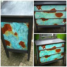 Copper And Rust Patina On A Dresser Repurposed Decor Creative Furniture Painted Furniture