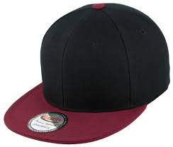 Blank Acrylic Two Tone Snapback Cap Black Burgundy Casual Cap Head Clothing Little Man Style