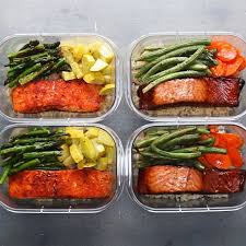 Grab Your Workout Buddy And Make This Healthy Salmon Meal Prep For Two Salmon Meal Prep Easy Healthy Recipes Easy Healthy Meal Prep