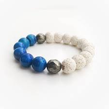 White Lava Stone Lets You Put Your Favourite Essential Oils In It To Act Like A Diffuser Essential Oil Diffuser Jewelry Unique Jewelry Beaded Bracelets