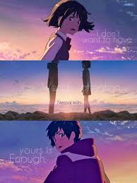 Best kimi no na wa quotes. Pin By Emperor On Mi Amor En Las Estrellas Anime Love Quotes Your Name Anime Anime Movies