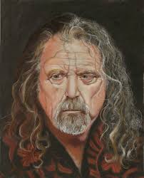 Portrait of Robert Plant of Led Zeppelin 7"x10" marker