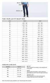 levis jeans chart size otvod