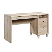 Office computer desk workstation desktop pc study table with storage drawers. Willow Place Single Ped Desk Pacific Maple Sauder Target