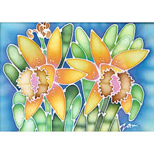 Anizz amazing batik, senawang,negeri sembilan, malaysia. Orchid Reedstem Epidendrum Motif Batik Painted With Frame Mycraftshoppe Global Reach Local Identity