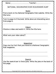 National Geographic Kids Scavenger Hunt National Geographic Kids Scavenger Hunt For Kids Scavenger Hunt