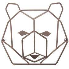 Rust Geometric Bear Head Metal Wall Decor Hobby Lobby 1280866 Geometric Bear Tree Wall Art Diy Metal Wall Decor