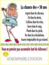 La Chance Des 50 Ans Atmosphere Citation Humor Geburtstag Positive Botschaften Lustige Geburtstagszitate