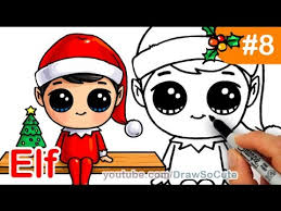 On the two sides of the box, make two oval shoes. How To Draw An Elf On The Shelf Easy And Cute Youtube