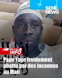 Pape Faye vient rallonger la longue liste des 22 sénégalais tués ou  retrouvés morts dans des circonstances suspectes en 2024 (A LIRE ICI 👉🏿  https://sene.news/520786 )