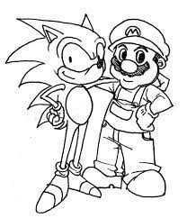 Mario first appeared as jumpman in the 1981 arcade game named donkey kong. Sonic The Hedgehog And Mario Coloring Page Kids Play Color Mario Coloring Pages Coloring Pages Super Mario Coloring Pages